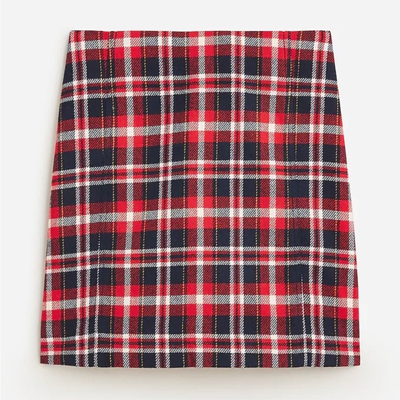 JCrew A-Line Mini Skirt in Plaid - Picture 1 of 5